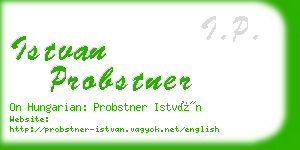 istvan probstner business card